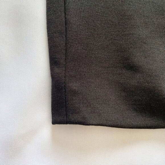 TED BAKER JUMANA BLACK FOREST GREEN COLORBLOCK PEPLUM ZIP UP MIDI DRESS - M - Picture 10 of 10